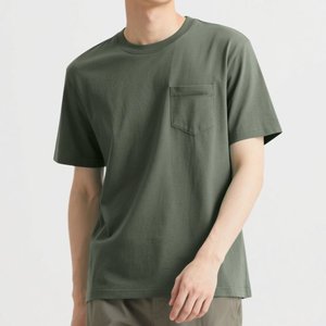 T-shirt de couleur unie 100% coton pour hommes et femmes, 2 pièces, col rond, ample, à manches courtes, modèles de base, tout assortis, hauts de couple, noir - Product Image 2