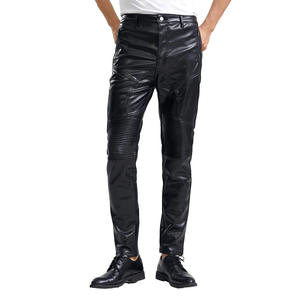 Premium <b>Men</b> Biker Style Leather Pants Trendy Motorcycle <b>Trousers</b> Slim Fit Streetwear Riding Fashion - Product Image 6