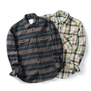 Camisa de franela de algodón suave a cuadros de búfalo rojo y negro con botones en la parte delantera y camisa de franela para uso informal - Product Image 3