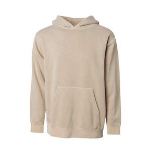 Sweat à capuche élégant pour jeunes, mi-lourd, 100% coton, décontracté d'hiver, motif uni, broderie, doux, confortable, durable, teinture pigmentée - Product Image 4