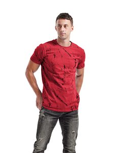 Camiseta de Hombre Roja con Logotipo Frontal, Manga Corta, Corte Regular, Cuello Redondo, Tejido de Punto, Casual, Transpirable, de Secado Rápido, Ecológica, de Poliéster - Product Image 4