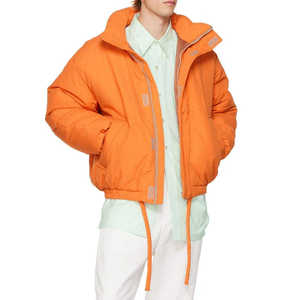 Chaqueta de plumón para hombre, diseño moderno, con capucha, a prueba de viento, transpirable, de invierno, con cuello alto, material de lona. - Product Image 5