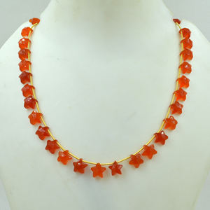 Collar de piedras preciosas de cornalina con forma de estrella Vintage, Plata de Ley Natural, venta al por mayor, cadenas finas, joyería - Product Image 1