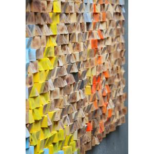 Sculpture incroyable en mosaïque de bois pour décoration murale - Accents muraux uniques disponibles en tailles de 2x2 à 4x3 - Product Image 1