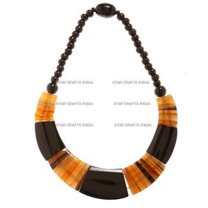 New Customization Women Multi <b>Beads</b> Handmade <b>Necklaces</b> with Resin Tear Drop Pendant <b>Necklace</b> <b>Chunky</b> Jewelry - Product Image 5