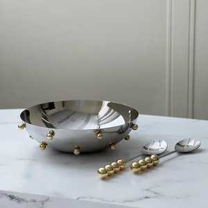 Trending Durable Carved Resin Eco-Friendly <b>Disposable</b> Uncoated Serving Bowl Set American Style Business Gift Home Salad - Product Image 4