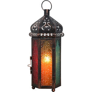 La decoración navideña para el hogar más vendida, FAROL DE Metal blanco, accesorios elegantes de mesa, farol colgante, portavelas a buen precio - Product Image 2