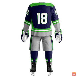 Vêtements de hockey sur glace respirants pour hommes, vêtements de sport à séchage rapide avec logo personnalisé, ensembles d'uniformes de hockey sur glace pour hommes, meilleures ventes - Product Image 3