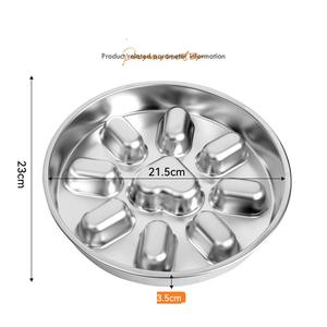 Bol à nourriture lente pour chien en acier inoxydable durable de gros, antidérapant, puzzle, labyrinthe, bol à nourriture lente pour animaux de compagnie avec protection du cou - Product Image 4