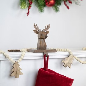Support de Noël élégant en métal pour bas de Noël Père Noël traîneau renne flocon de neige étoile dorée support de vacances décoratif - Product Image 2