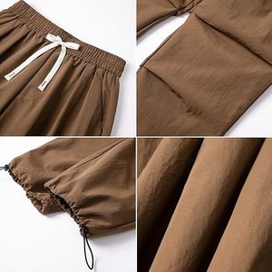 Pantalones cargo de paracaídas de LICRA/nailon informales de moda para hombre, harén de Hip Hop con cordón holgado ligero y bolsillos de cintura media - Product Image 2