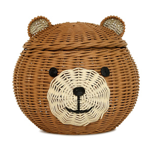 Cesta organizadora funcional de ratán para niños, para guardar en la guardería y el hogar, cestas de almacenamiento naturales para bebés - Product Image 6