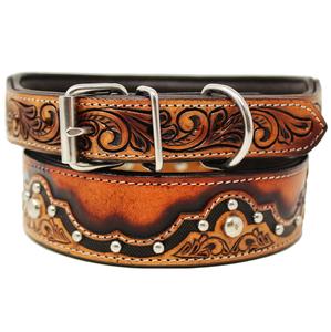 Luxury Custom <b>Dog</b> Collar 2023 Leather Webbing Lace <b>Padded</b> Solid Braided Rope - Product Image 6