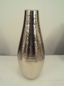 Modern Silver Sculptural <b>Table</b> Aluminum Vase for Decorative - Product Image 4