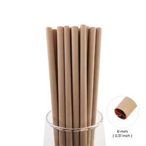Pajitas Desechables de Caña de Azúcar Ohalo MM03 Taiwanesas de 8 mm * 200 mm, Sueltas y sin Envoltorio para Fiestas - Product Image 1