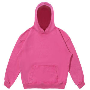 Sudadera con Capucha Vintage Lavada Personalizada, Sudadera con Capucha Negra Lavada al Ácido, Etiqueta Privada, Sudadera con Capucha Extra Grande para Hombre - Product Image 2