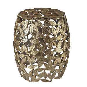 Mesa Auxiliar de Aluminio Hecha a Mano con Diseño de Hojas, Decorativa para Sala de Estar, Precio de Mayoreo - Product Image 1