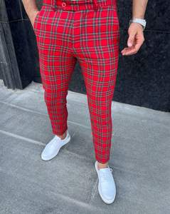 Pantalones ajustados para hombre con diseño Chino 70% lana 30% poliéster para uso diario elegante - Product Image 3