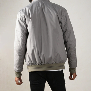 High Quality Custom Winter Nylon Bomber <b>Jacket</b> Stand Collar Front Logo Quick Dry Breathable Hot Sale Wholesale <b>Men</b> OEM Service - Product Image 4