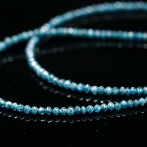 Hebras de Diamante Azul de alta calidad, cuentas Rondelle facetadas para la fabricación de joyas, piedra Natural de 2mm de diámetro, bajo evaluado por terceros - Product Image 5