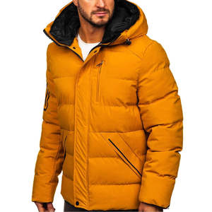 Nouvelle Vente en Gros Blouson Bomber Unisexe en Toile Imperméable Rembourré en Duvet d'Oie Chaud à Bouton Unique Taille Plus Casual - Product Image 2