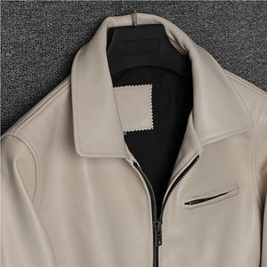 Personalizado de alta calidad de moda bordado de cuero genuino Universidad Varsity chaqueta de los hombres más tamaño - Product Image 5