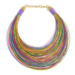 Collier de créateur en cornes avec cordon de cire Meilleur cadeau de fête pour les filles Collier ras du cou Broderie de créateur pour les bijoux de fête pour femmes - Product Image 2