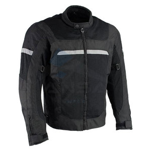 Chaqueta de Motociclista Negra Blindada para Hombre, Diseño de Malla Transpirable, Protección para Todo Clima, Equipo de Carretera para Motocicleta, Malla Protectora Negra - Product Image 1