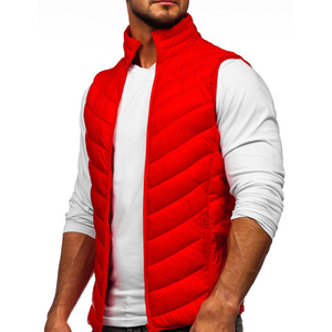 Chaleco acolchado personalizado de la mejor calidad, chaleco transpirable hecho a medida con cuello levantado y cremallera, chaleco acolchado de poliéster para hombre - Product Image 3