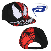 Gorra de hombre con gráfico 3D de cara de monstruo, estilo snapback, anime, horror, visera plana, urbana, streetwear, unisex, logotipo personalizado, para exteriores