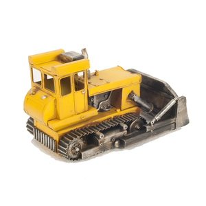 Modèle décoratif de bulldozer en métal rectangulaire moderne fait à la main pour la maison, le bureau ou l'affichage de chantier (30,5L X 19,1L X 17,8H Cm) - Product Image 3