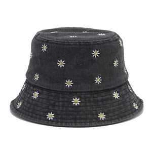 Unisex Vintage Design Bucket <b>Hat</b> Summer Style Denim Solid Color Big Eaves Sun Protector Beach <b>Holidays</b> Fashion 100% Cotton - Product Image 2