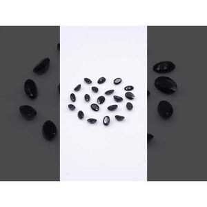 Piedras de Zafiro Negro Natural Sin Tratar, Calibradas en Forma Ovalada y de Pera, 3x5mm y 4x6mm, Gemas Facetadas en Colores Gris y Violeta - Product Image 3