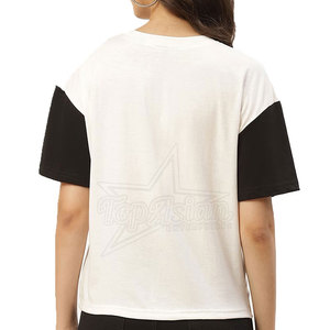 À la mode femmes coton t-shirt décontracté à manches courtes haut d'été avec solide séchage rapide respirant conception personnalisée OEM vente en gros - Product Image 3