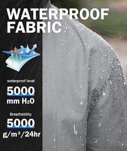 Men's Lightweight <b>Windbreaker</b> Jacket Waterproof Camouflage Half Zip Coated Front Customized for Spring Golf Hiking <b>Camping</b> - Product Image 4