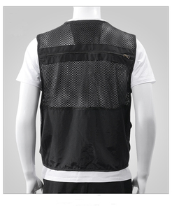 Gilet multi-poches pour hommes, gilet en maille à séchage rapide, veste de pêche en plein air, photographie sans manches - Product Image 2