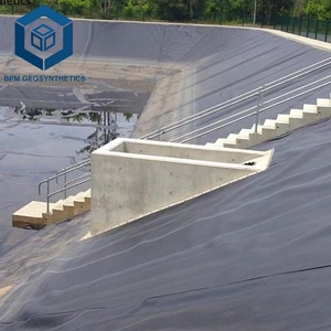 Feuille de HDPE 500 microns, feuille de plastique de 1 mm d'épaisseur, feuille de polyéthylène noire, imperméable, revêtement de bassin commercial, revêtement de barrage - Product Image 1