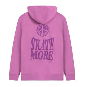 Sudadera con capucha de lana bordada personalizada invierno patrón sólido tejido método liso teñido sudadera Unisex 100% algodón térmico - Product Image 3