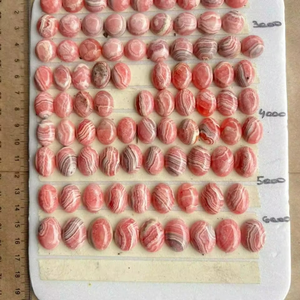 Rhodochrosite naturelle de forme ronde, cabochon supérieur, pierre précieuse rare, fabrication de bijoux, pierre précieuse en vrac, rhodochrosite - Product Image 1