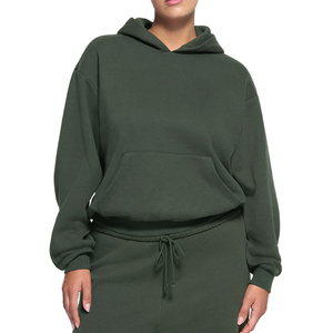 Sweats à capuche personnalisés de haute qualité 100% coton de luxe lourd couleur unie Streetwear pull sweats à capuche respirants surdimensionnés - Product Image 6