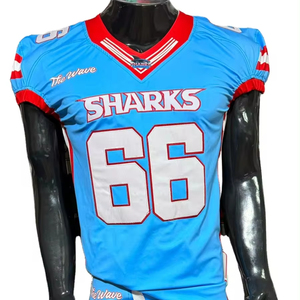 Uniforme de football américain personnalisé sublimation matériel sergé broderie survêtement sweats à capuche vestes t-shirts sac à chaussettes packs masque facial - Product Image 1