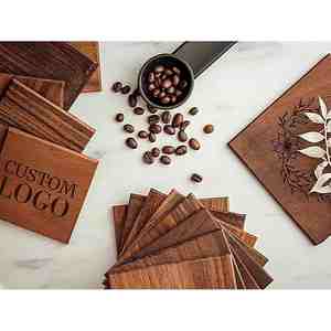 Fabriqué en Inde Sublimation Coaster Blanks Noyer Bois de manguier Conception personnalisée Haute demande Qualité - Product Image 1