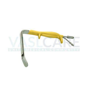 Vaslcare 18.5cm Rétracteur à fibre optique style Ferriera Manche doré en acier inoxydable Base d'instruments chirurgicaux manuels - Product Image 2
