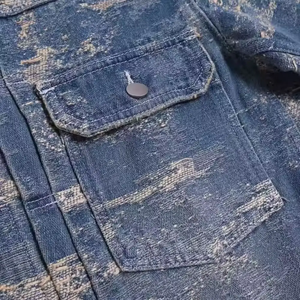 Custom Denim <b>Jacket</b> Breathable Soft Cotton <b>Fill</b> Vintage Washed Comfortable Stylish Winter - Product Image 5