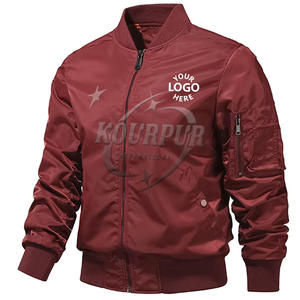 Personalizable Hombres Primavera Bomber Varsity Chaqueta Cortavientos de lona con diferentes colores Fabricante de ropa al aire libre - Product Image 5