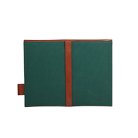 Housse de protection pour ordinateur portable en cuir et toile avec logo personnalisé, organiseur classique pour documents A4
