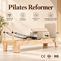 Machine de Pilates Reformer réglable à ressorts, équipement d'entraînement en chêne thaïlandais importé pour studio de Pilates