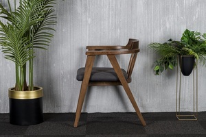 Silla de comedor de madera ecológica moderna europea, patrón acolchado, tapicería cosida a láser, duradera, para el hogar, la Oficina, el hogar, el Hotel - Product Image 6