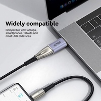 Adaptador USB C Hembra a USB C Macho de 100W, Convertidor OTG, Conector de Sincronización de Datos y Carga Rápida, Diseño en Ángulo para Laptop