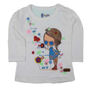 Camiseta de manga larga para niñas recién nacidas - Blanca - Product Image 1